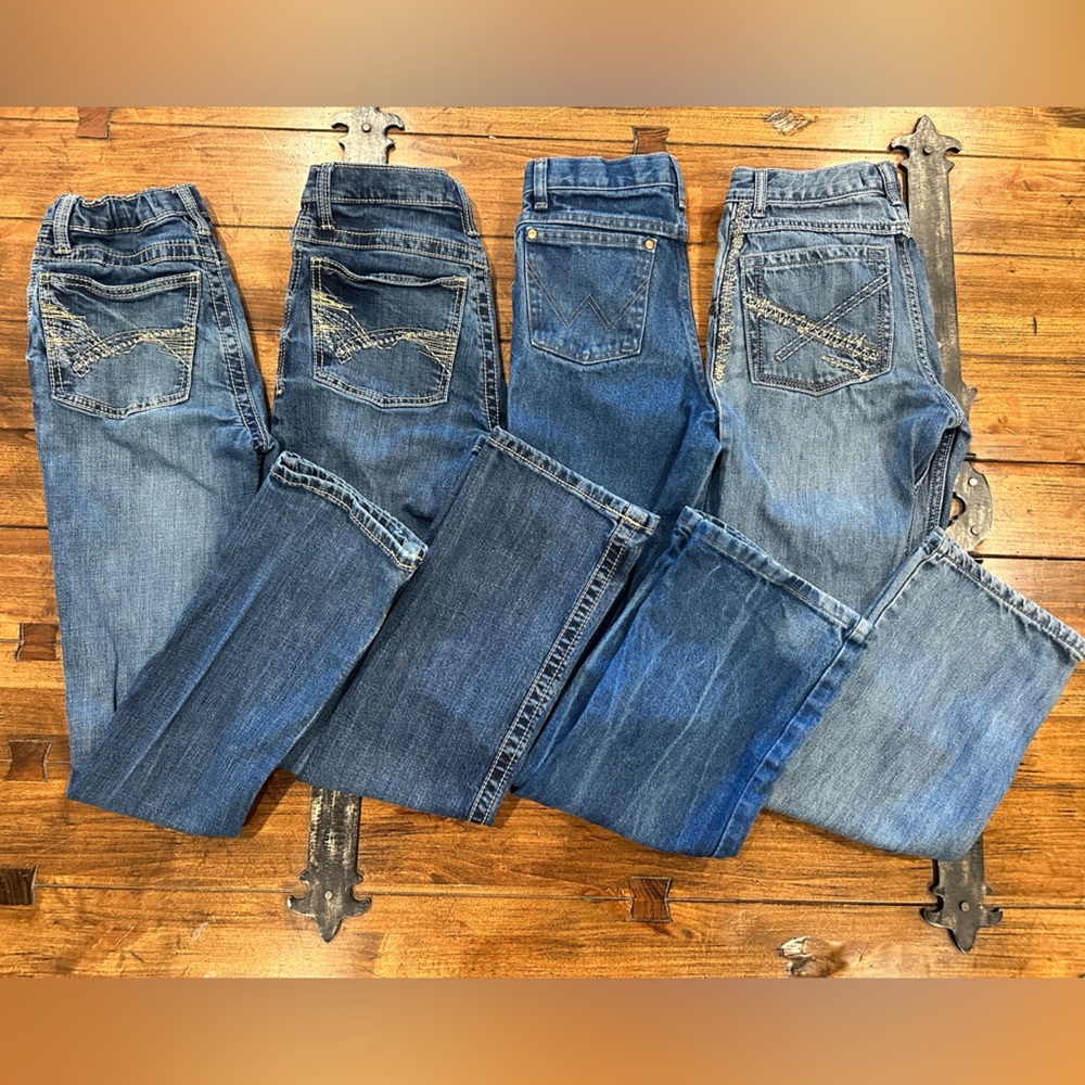 (4) Boys Wrangler Jeans 16 Slim